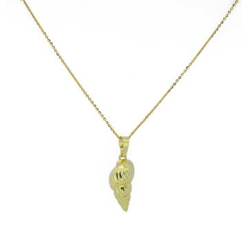 Nilu Gold Shell Horn Necklace
