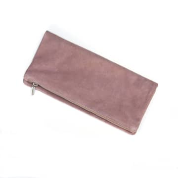 Hydestyle Fold Over Clutch With Zip In Metallic
