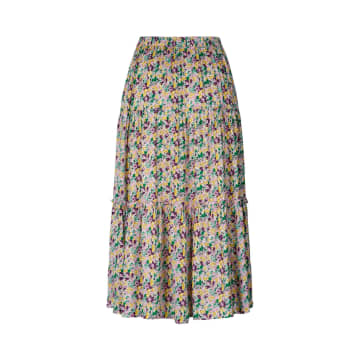 Lolly's Laundry Floral Multi Coloured Morning Skirt In Yellow