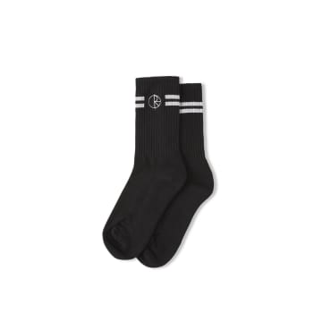 Polar Skate Stroke Logo Socks Black