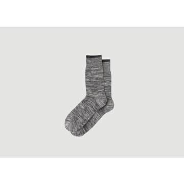 Nudie Jeans Rasmusson Organic Cotton-blend Socks In Gray
