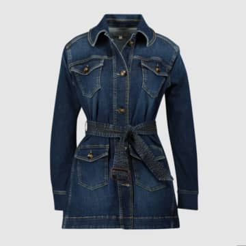 Hunkydory Jerry Denim Coat In Blue