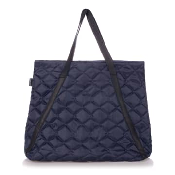 Helen Moore Navy Quilted Kit Bag In Blue