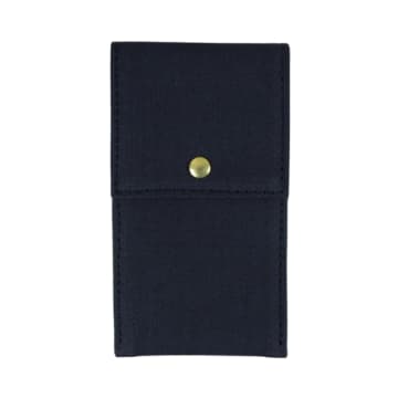 Black Bough Canvas & Suede Watch Pouch In Black