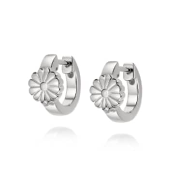 Daisy London Bloom Huggie Earrings In Metallic