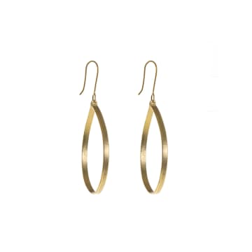 Just Trade Brass Ruthi Round Earrings In Gold/gold