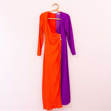 Mioh Bicolor Dress In Purple