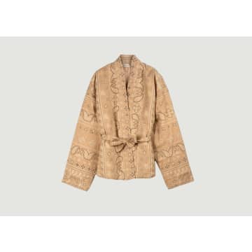 shearling kimono jacket