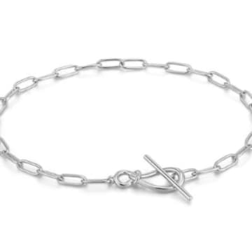 Ania Haie Aw 21 Silver Knot T Bar Chain Bracelet In Metallic