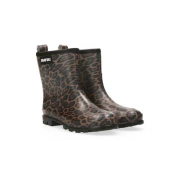 Maruti Skyler Rubber Rain Boots Leopard Beige In Animal Print