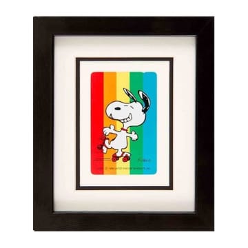 Vintage Playing Cards Snoopy Good Times Framed