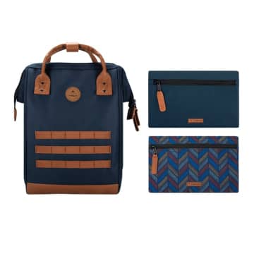 Cabaia Blue And Brown Vegan Backpack