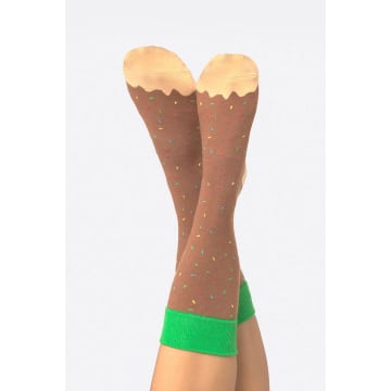 Doiy Design Doughnut Socks In Brown