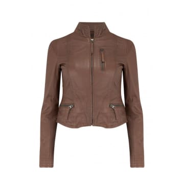 Mdk Rucy Leather Jacket In Bison
