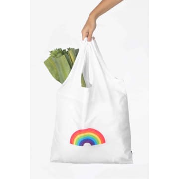 Doiy Design Rainbow Eco Friendly Shopping Bag In White
