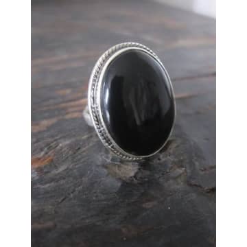 Collardmanson 925 Silver Ring Black Onyx In Metallic