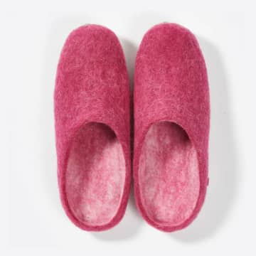 Soda Store Felties Hand-felted Slippers From Certified Production Berry