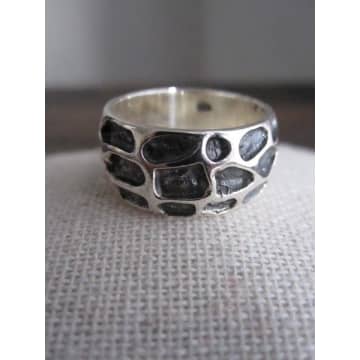Collardmanson Boulder 925 Silver Ring In Metallic