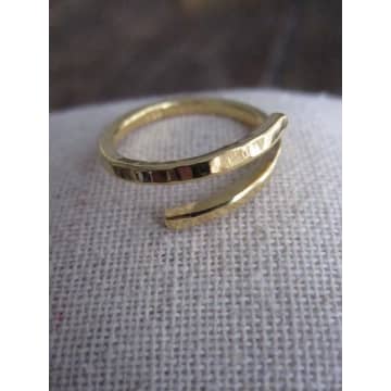 Collardmanson Hammered Gold Plated 925 Silver Ring