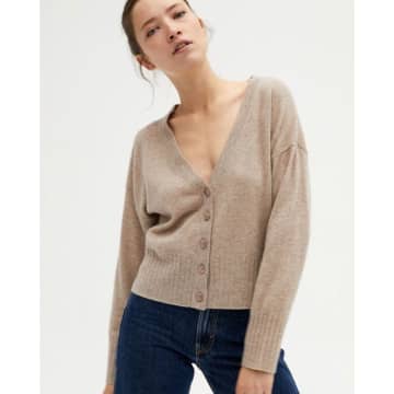 Absolut Cashmere Matilde Cashmere Cardigan Taupe Chine