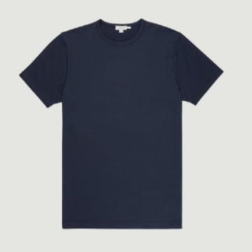 Sunspel Pima Cotton T Shirt In Navy