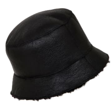 Gushlow & Cole Black Shearling/sheepskin Bucket Hat