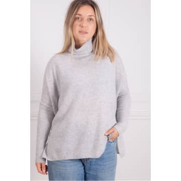 Absolut Cashmere Clara Oversize Polo Knit In Grey