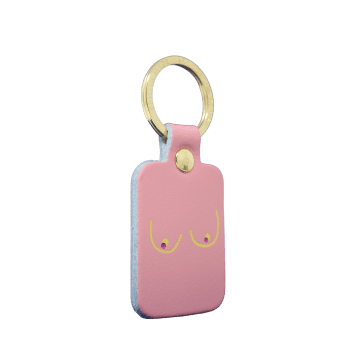 &quirky Cheeky Boob Key Ring Fob Baby Pink