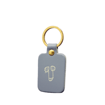 &quirky Cheeky Willy Key Ring Fob Lilac Grey