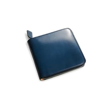 Il Bussetto Bi Fold Zip Wallet Poseidon Blue
