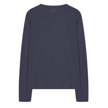 Cashmere-fashion-store Velvet Cotton Shirt Hester Long Sleeve In Blue