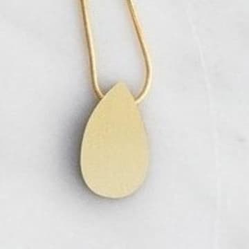 Not Specified Wood Raindrop Pendant Necklace
