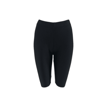 Shop Black Colour Glossy Tight Shorts Black