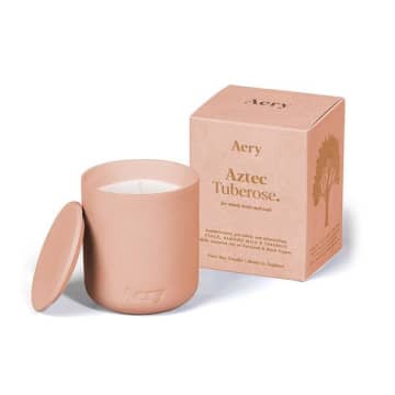 Aery Aztec Tuberose Scented Candle Peach Clay