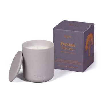 Aery Persian Thyme Scented Candle Light Grey Clay In Gray