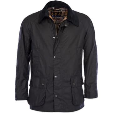 Shop Barbour Ashby Wax Jacket Navy In Blue