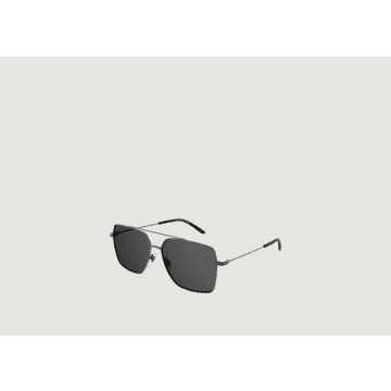 Gucci Ruthenium And Enamel Square Sunglasses