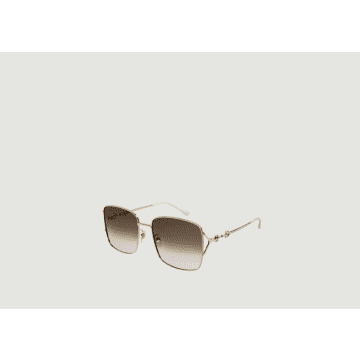 Gucci Rectangular Sunglasses With Horsebit Detail