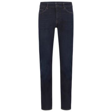 Hugo Boss Slim-fit Jeans In Dark-blue Super-soft Denim