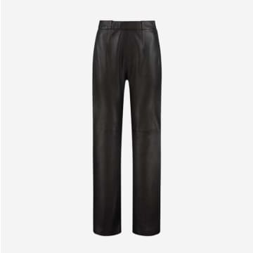 Goosecraft Dark Chocolate Flared Leather Trousers