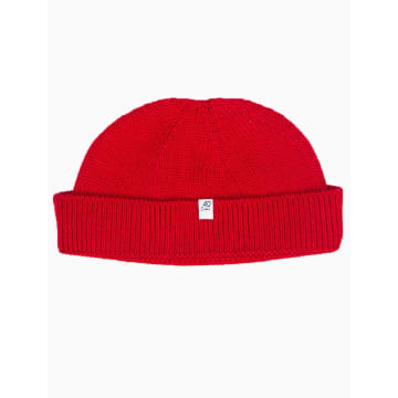 40 Colori Red Solid Wool Fisherman Beanie