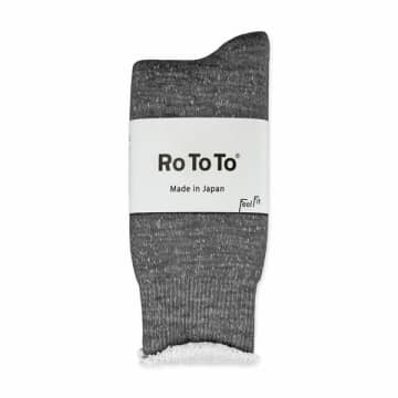 Shop Rototo Double Face Merino Socks Charcoal