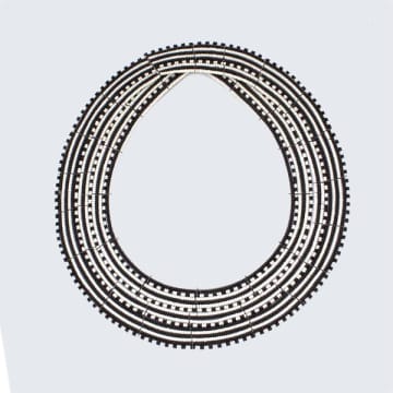 Aarven Black And White Beaded Maasai Collar