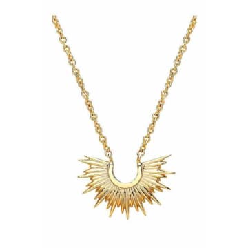 Estella Bartlett Gold Half Sunburst Necklace