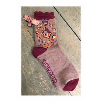Powder Letter Q Initial Ankle Sock