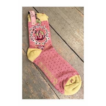 Lilac Rose Kids' Letter D Initial Ankle Socks