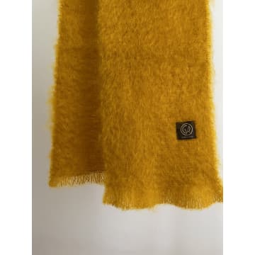 Ezcaray Mustard Yellow Mohair Scarf (#130) 170x18cm