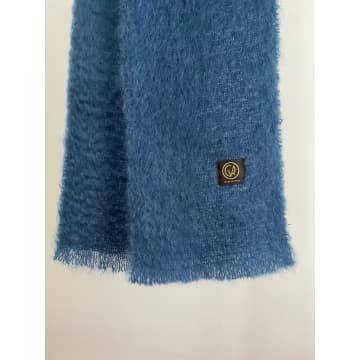 Ezcaray Klein Blue Mohair Scarf (#456) 170x18 Cm