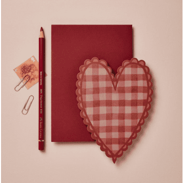 Wanderlust Paper Wanderlust Red Gingham Heart