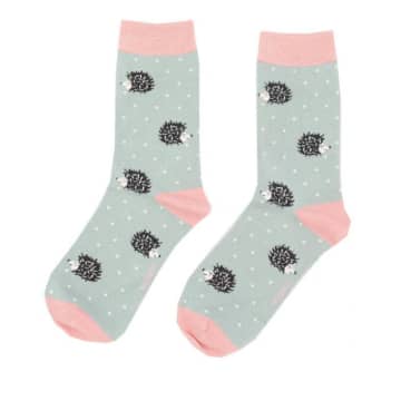 Miss Sparrow Kids' Sleepy Hedgehog Socks In Pink